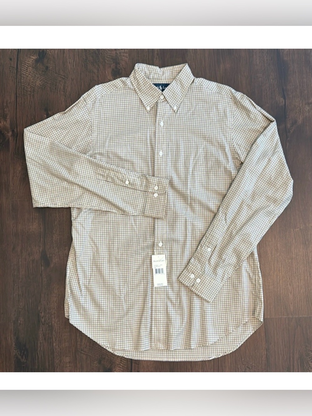 RALPH LAUREN MENS SHIRT BUTTON DOWN CLASSIC FIT PLAID STRIPES NEW